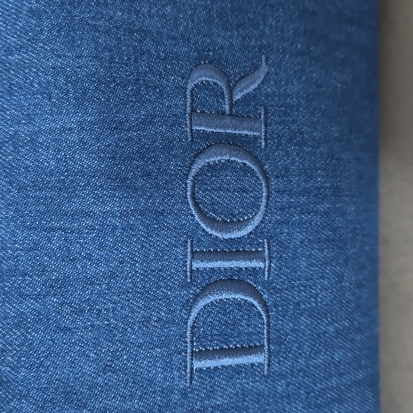 New never used DIOR denim bag pouch Dior denim Star charm & Miss Dior - Picture 3 of 8